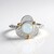 Anello in argento con Opale di Welo (Granulieren)
