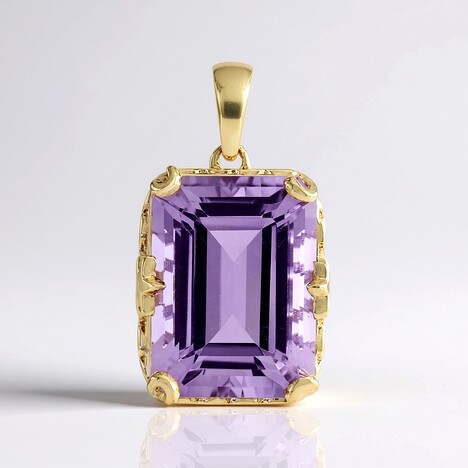 Ciondolo in argento con Ametista Rose de France
