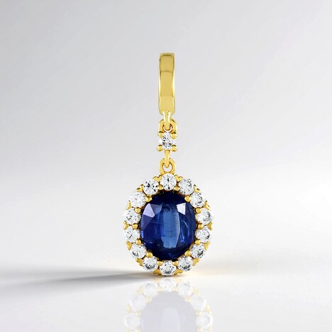 Ciondolo in argento con Cianite del Nepal