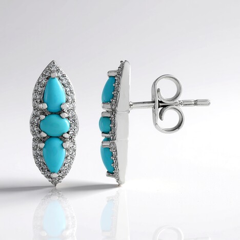 Orecchini in argento con Turchese Sleeping Beauty