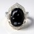 Anello in argento con Ossidiana Fiocco di Neve