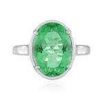 Zilveren ring met een smaragdgroene kwarts (MONOSONO COLLECTION)