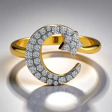 Anello in oro con Diamante SI1 (G) (Annette)