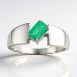 Anello in argento con Smeraldo Zambia