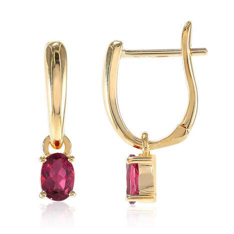 Boucles d'oreilles en or et Rubellite (Tenner Diniz)