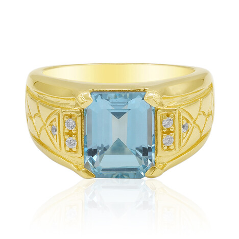 Anello in argento con Topazio Blu Cielo