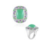 Bague en argent et Chrysoprase (KM by Juwelo)