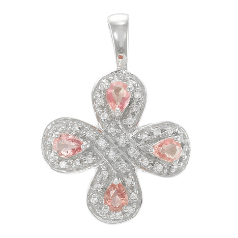 Pendentif en argent et Saphir Padparadscha