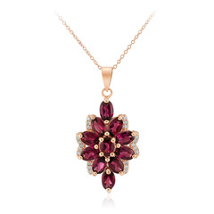 Collana in argento con Rodolite