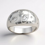 Anillo en plata con Topacio blanco (Adela Silber)