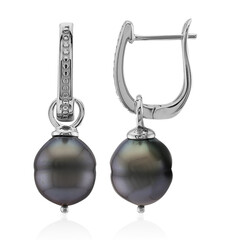 Boucles d'oreilles en argent et Perle de culture de Tahiti (TPC)