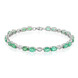 Brazalete en plata con Esmeralda de Zambia