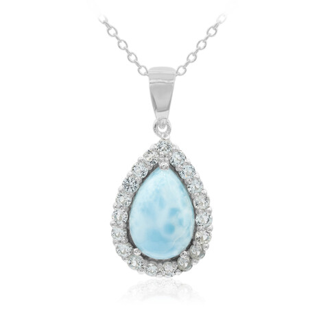 Collar en plata con Larimar