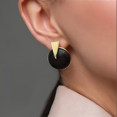 Pendientes en plata con Roble palustre (dagen)