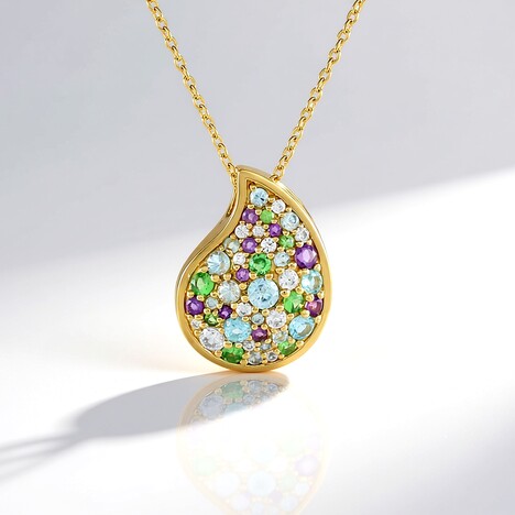 Collana in argento con Zircone Ratanakiri (KM by Juwelo)