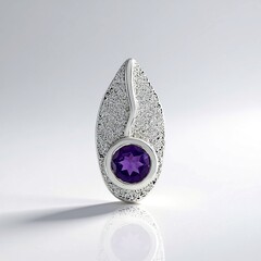 Ciondolo in argento con Ametista (MONOSONO COLLECTION)