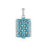 Sleeping Beauty Turquoise Silver Pendant