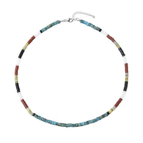 Edelstein-Silberhalskette