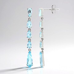 Orecchini in argento con Topazio Blu Cielo