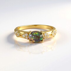 Anello in argento con Opale Mezezo