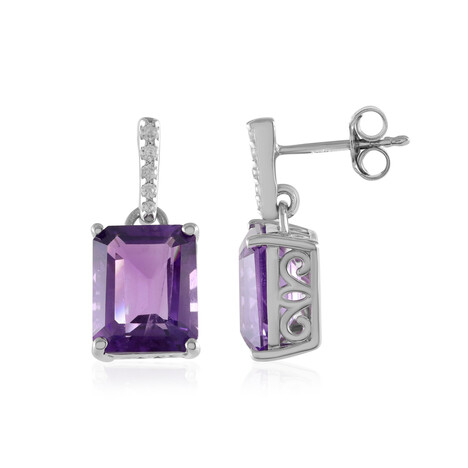 Marokkanischer Amethyst-Silberohrringe