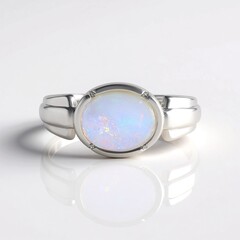Anello in argento con Opale Australiano