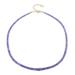 Tansanit-Silberhalskette