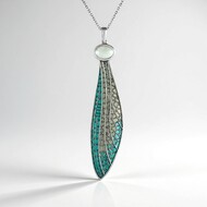 Collana in argento con Ametista Verde (Adela Silber)
