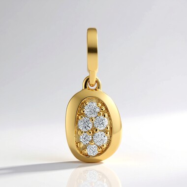 9K SI1 (G) Diamond Gold Pendant (Annette)