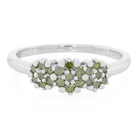 Bague en argent et Diamant fantaisie