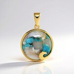 Ciondolo in argento con Mosaico turchese