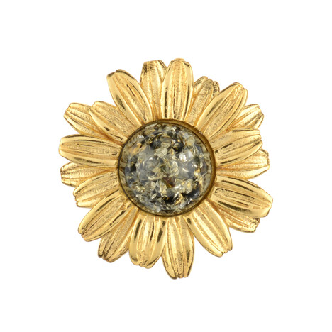 Colgante en plata con Ámbar báltico verde (dagen)