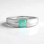 Anello in argento con Smeraldo Color Paraiba