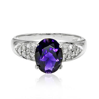 Zilveren ring met een Ceylon ioliet