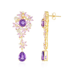 Marokkanischer Amethyst-Silberohrringe