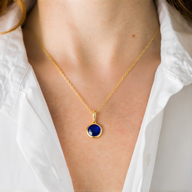 14K AAA Tanzanite Gold Necklace (CIRARI)