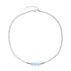 Collar en plata con Larimar