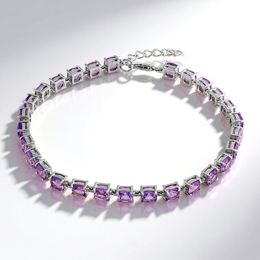 Zilveren armband met amethisten