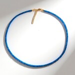 Collana in argento con Apatite Blu Neon
