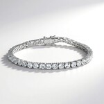 Bracciale in argento con Topazio Bianco (Adela Silber)