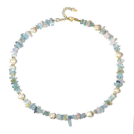 Collar en plata con Berilo fantasía (Riya)