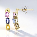 Orecchini in oro con Zaffiro Ceylon Blu