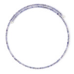 Collana rigida in acciaio con Tanzanite (Riya)