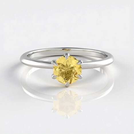 Anello in argento con Berillo Giallo
