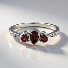 Anello in argento con Zircone Rosa