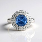 Anello in argento con Fluorite Cangiante (MONOSONO COLLECTION)