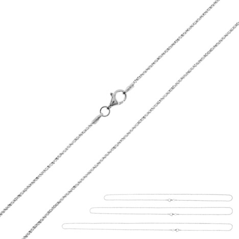 Silber-Criss-Cross-Kettenset - 10,022 g - 40, 50 und 60 cm