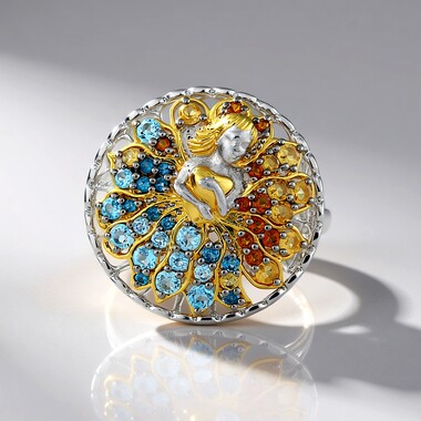 Edelstein-Silberring (Gems en Vogue)