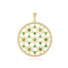 Zilveren hanger met Tanzania Tsavorieten