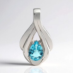 Ciondolo in argento con Apatite Blu
